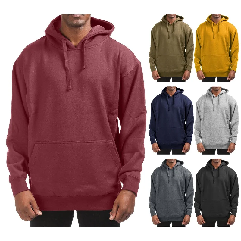 Mens SuperSoft CottonBlend Fleece Pullover Hoodie With Kangaroo Pocket