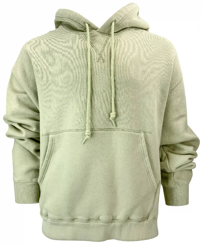 R13 Side Gusset Hoodie in Faded Green