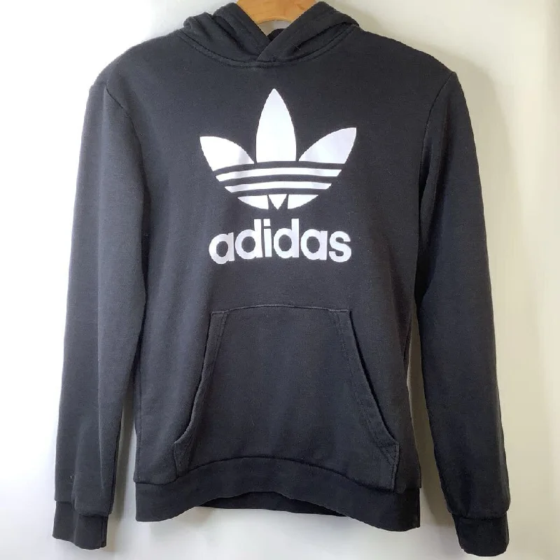 men's winter sweatshirts -Size 10-12: Adidas Black Hoodie