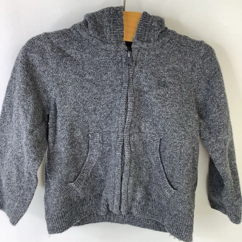 trendy hoodies for men -Size 12-18m: Gap Grey Zip-Up Hoodie W/Ears