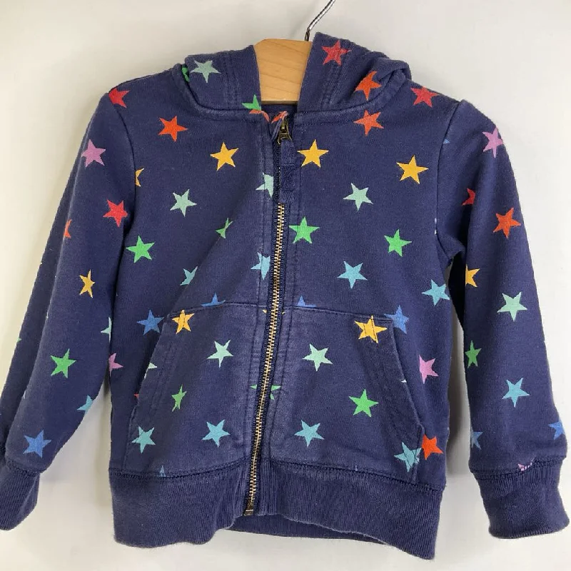 men's oversized sweatshirts -Size 12-18m: Primary Dark Blue/Colorful Stars Zip-Up Hoodie